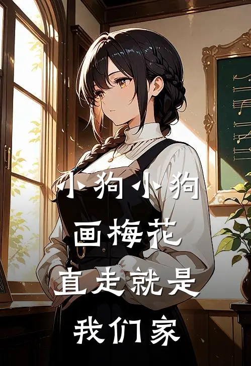 小狗小狗画梅花,直走就是我们家